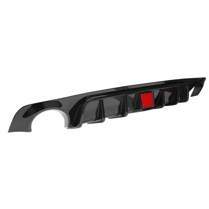 WENQI Glossy Black Rear Bumper Diffuser & Rear Spoiler Fit