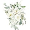 White Flowers Leaves Fern Eucalyptus Green Forest DIY 5D Diamond