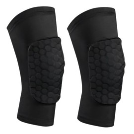 SUJAYU 2 Pack Knee Compression Sleeves Men Women, EVA Honeycomb Light Compression Leg Sleeves, Wrestling Knee Sleeve Volleyball Knee Sleeve Basketball