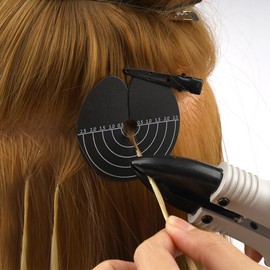 GlamorDove Hair Extensions Heat Protector Shields with Scale Design 20PCS Thick Templates Heat Shield Guards for Hair Extension Bonding Keratin Hair Extension Tools