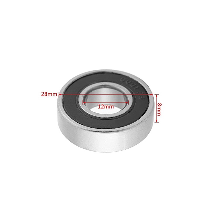 10pcs 6001-2RS Rubber Ball Bearings Deep Groove Ball Bearings Sealed