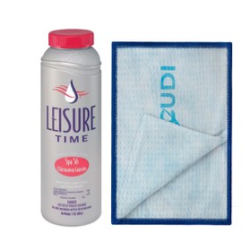 Jecudi Leisure Time Spa Up - pH Increaser for Hot Tub - Granular pH Up for Swimming Pools - 2 Pounds Each - Bonus Jecudi Towel (1Pack)