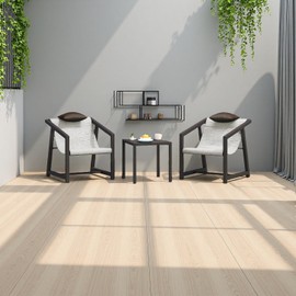 YITAHOME Wicker 3-Piece Outdoor Bistro Set, All-Weather Patio Conversation Set with Side Table, Outdoor Sectional Patio Furniture Set for Balcony, Backyard, Pool, Porch, Deck - Beige