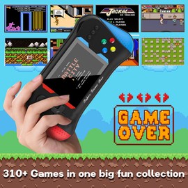 Handheld Game for Kids - Preloaded 310 Retro Video Games, Portable Video Gaming Player - Portable Gaming Player with Rechargeable Battery Mini Arcade Electronic Toy Gifts for Boys Girls Works with TV