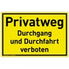 Privatweg sign, 30 x 20 cm, weatherproof PVC sign with