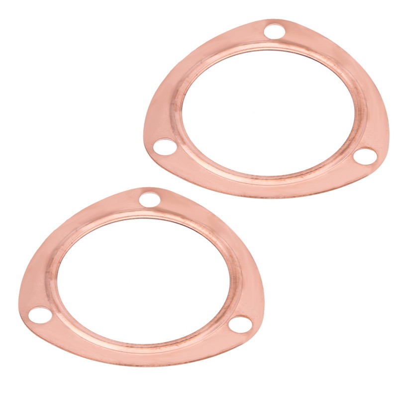 2pcs 3inch Copper Header Exhaust Collector Gaskets Reusable for SBC