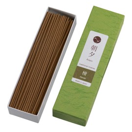 Asayu Japan Traditional Incense Sticks Hinoki Cypress Fragrance Scent (20gr) for Morning Meditation, Relax or Yoga, Made in Japan