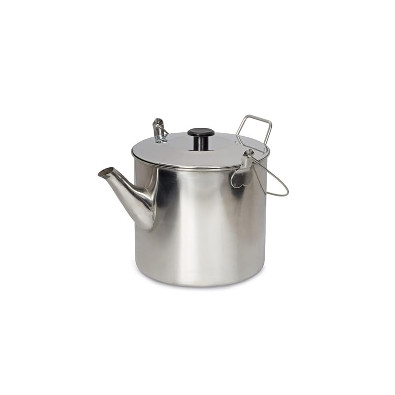 Campfire Stainless Steel Billy Teapot, 2.8 Liter Capacity