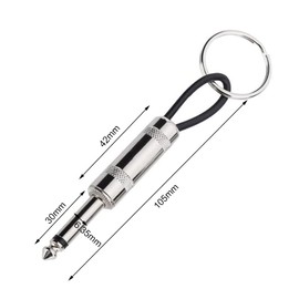 Juliyeh 5 Pcs Guitar Plug Keychains Wall Mounted Marshall Key Holders Zinc Alloy Key Rings with 6.35mm Audio Plug Compatible for Keys