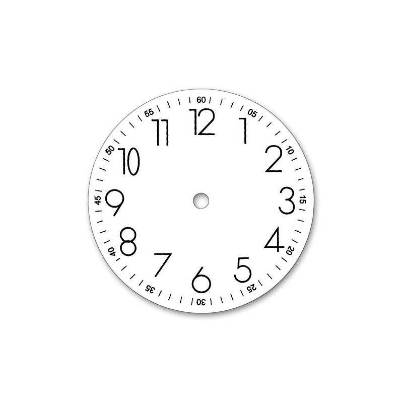 SELVA White Dial for Wall Clocks - Arabic Hours and