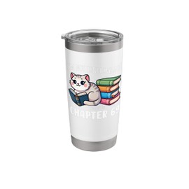 Ignoring You I’m Just On Chapter 69 Book Lover Cat Humor Stainless Steel Insulated Tumbler