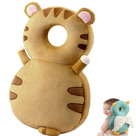 Baby Walker Head Protector Backpack Wear - Toddler Adjustable Safety Pad for 5-24 Months Learning Walking Crawling - Head Protection Pad (Cat)