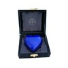 Blue Cremation Urn for Ashes Keepsake Heart Urn with Black