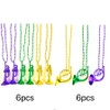 Afson 72 Pcs Mardi Gras Bead Necklaces Bulk Gold Purple