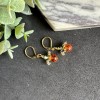 Lamora Jewelry Fall Earrings Pumpkin Oranges Crystal Gold Lever Back