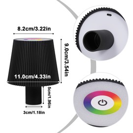 Touch Control Bottle Lamp RGB CCT Restaurant Table Lamp IP54 Water Resistant 4000mAh Rechargeable Battery for Home Bedroom Nightstand