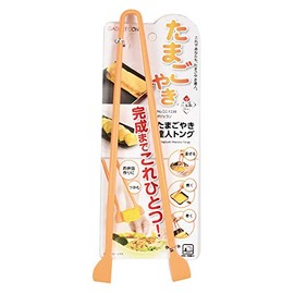 Pearl Metal CC-1239 Egg Tongs, Orange, Length 11.0 x Width 4.1 x Height 0.6 inches (28 x 10.5 x 1.5 cm), Egg Tatsujin Tongs