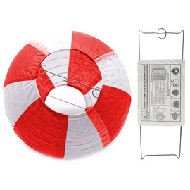 Paper Lanterns, O-bon Lanterns, 20/30 Pieces, Bon Lanterns, Paper Lanterns, For New Bon Events, Festivals, Festivals, Red Switch, Diameter 7.9 inches (20 cm) (Set of 20)