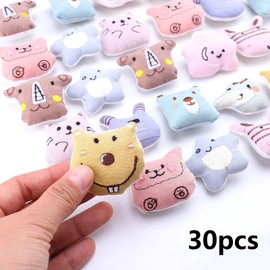 YIEUR Pack of 30 Embroidered Sew-On Patches, Animal Patches, Cotton Appliques, Accessories for Clothing, Children's Shoes, Hats, Brooches, Socks, Hair Accessories, Cartoon Clothing Accessories (10