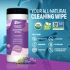 TEEM Compostable, Probiotic Cleaning Wipes with Organic Lavender Oil, Microcleans