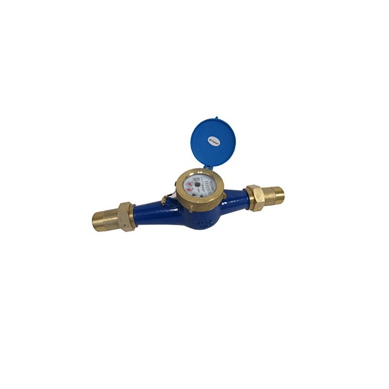 PRM 1/2" NPT Multi-Jet Water Meter, Brass Body - NOT