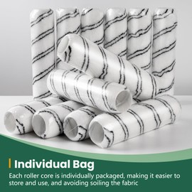 CoatPro Twools Paint Roller, Microfiber Paint Roller Covers 9 Inch (3/8” Nap), 12 Pack, Large Paint Rollers for Painting Walls, Covers for Paint Roller Kit