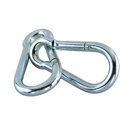 Constrabo® Carabiner Hook in accordance with DIN 5299 C, Carabiner Hook Made of Galvanised Steel, Spring Closure with Snap Hook, Fire Brigade Carabiner, Home Improvement Carabiner.