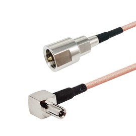 POBADY 2PCS FME Male to TS9 Male Right Angle 90 Degree RF Coaxial Cable RG316 15CM/6IN for 2G 3G 4G LTE Antennes Routers UMTS Mobile Broadband Hsdpa WLAN Wireless