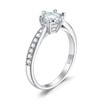 JewelryPalace Classic 1ct 2ct Moissanite Solitaire Engagement Rings for Her,