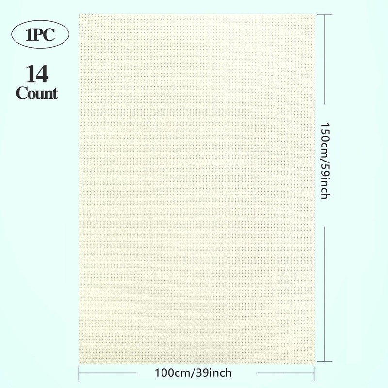 Cross Stitch Aida Cloth, 14 Count, 39 x 59 inches,