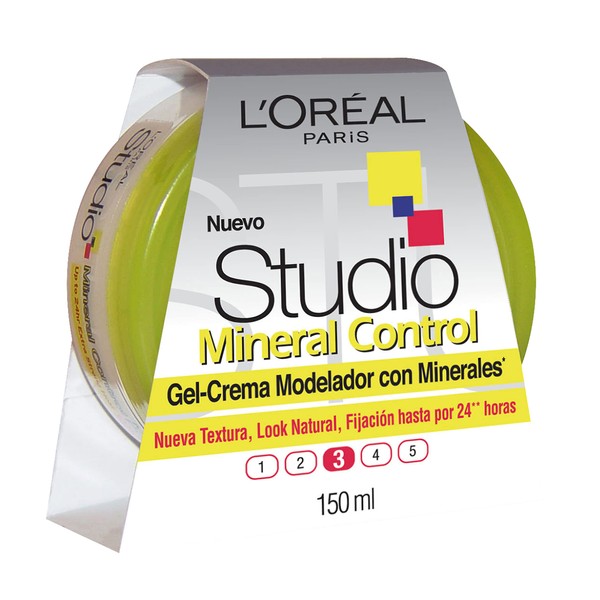 L'Oreal Paris Crema Modeladora Mineral Control Studio Line, 150 ml