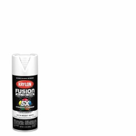 Krylon All In One Spray Paint 12 Ounce Bright White Indoor Outdoor Adhesion  ...