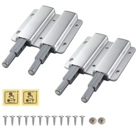 Push to Open Door Catches, 2 Pack Magnetic Double Push Opener Latch, Push Door Catches for Drawer Closer Wardrobe Closure