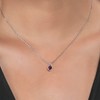 Gem Stone King 5MM Round Gemstone Birthstone Teardrop Pendant Necklace
