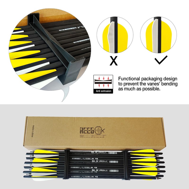 REEGOX Crossbow Bolts 16/18/20 inch Bio Crossbow Arrows with Moon