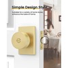 Goldenwarm Gold Door Knobs Interior, Zinc Alloy Brushed Gold Privacy