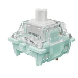 Kutethy X Gateron Jade Series 3.0 Double-Stage Spring White Switches,3-Pin 38gf Linear/Pre Lubed for Mechanical Keyboard（White,10pcs）