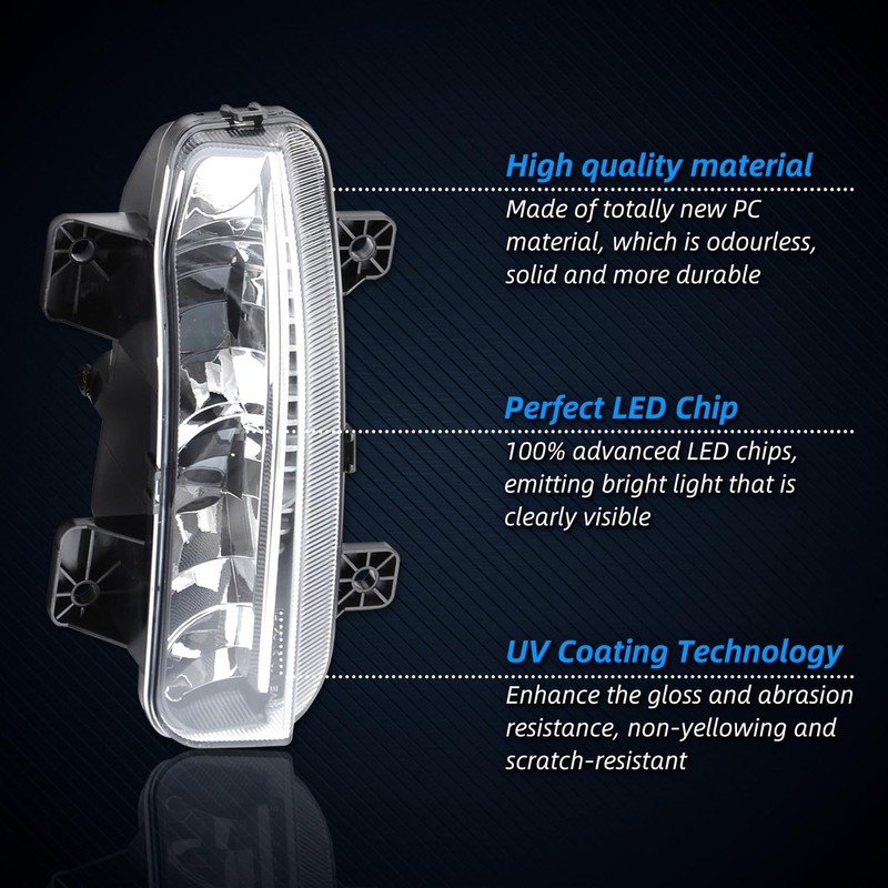 wideep Premium LED Fog Light Assemblies For Ram 2500 2020-2022