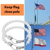 FUNNANS Adjust Length Flag Pole Beaded Retainer Ring, FlagPole Ring