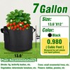 PHYEX 12-Pack 7 Gallon Grow Bags, Heavy Duty Fabric Pots