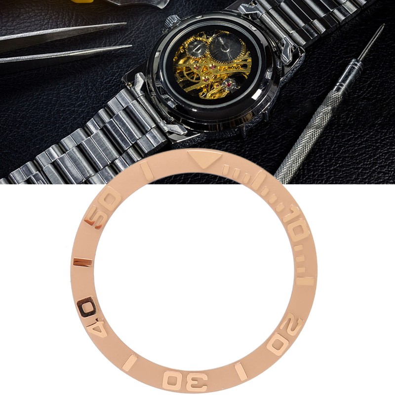 Watch Bezel Insert 38mm Ceramic Embossed Digit Watch Bezel Ring