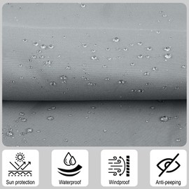 SUNNY GUARD Balcony Privacy Screen 75x300cm Fence Screen for Balcony and Patio Balcony Cover,UV protection windproof and waterproof,with Cable Ties,Grey