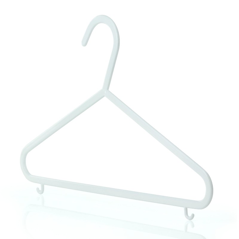 HANGERWORLD 18 Pack 11.8inch White Plastic Kids Hanger - Sized