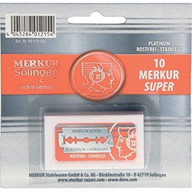 Merkur Super Double Edge Razor Blades - Pack Of 10 Blades