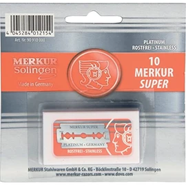 Merkur Super Double Edge Razor Blades - Pack Of 10 Blades