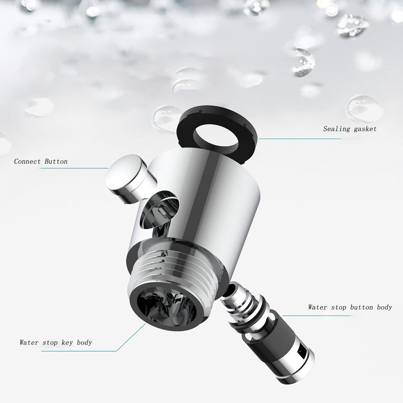 CTWHA High Strength ABS Push Button Shower Head/Hand Held Floral