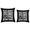 Reject Humanity Become Monke Le Monke Meme Throw Pillow
