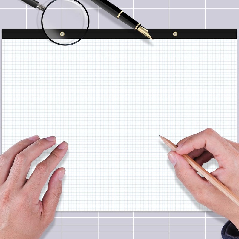 (2-Pack) Large Engineering Graph Paper Pad - 22" x 17"