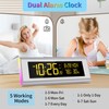 Digital Alarm Clocks for Bedrooms, LED Desk Clock with RGB