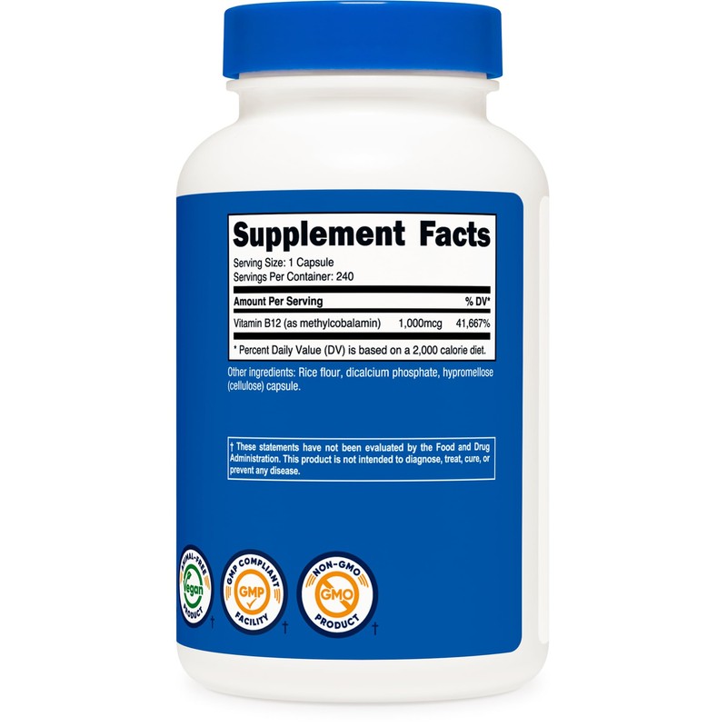 Nutricost.Vitamin B12,1000mcg 240 tablets